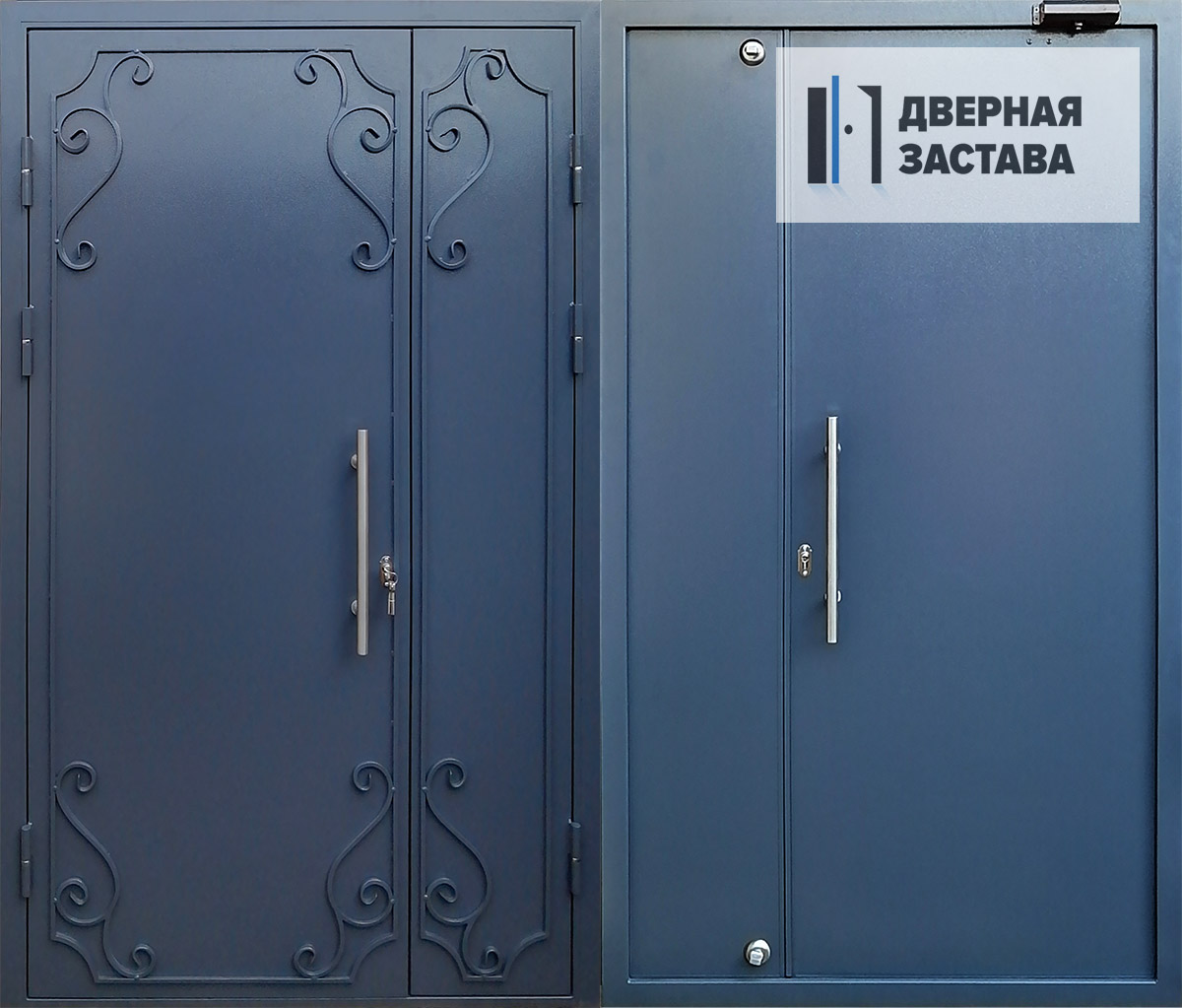 Входная металлическая дверь для тамбура с коваными элементами белорусского производства
